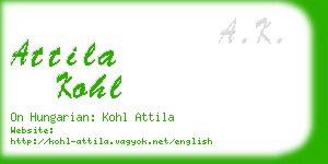 attila kohl business card